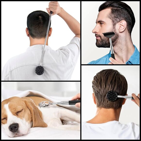 NEW Telescoping Back Scratcher with 3Pcs Detachable Scratching Heads, - Picture 5 of 8